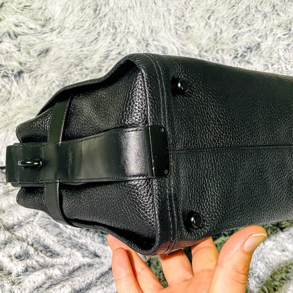 NWOT - COACH MATTE BLACK SWAGGER IN NUBUCK PEBBLE LEATHER (F34408) - Picture 7 of 12